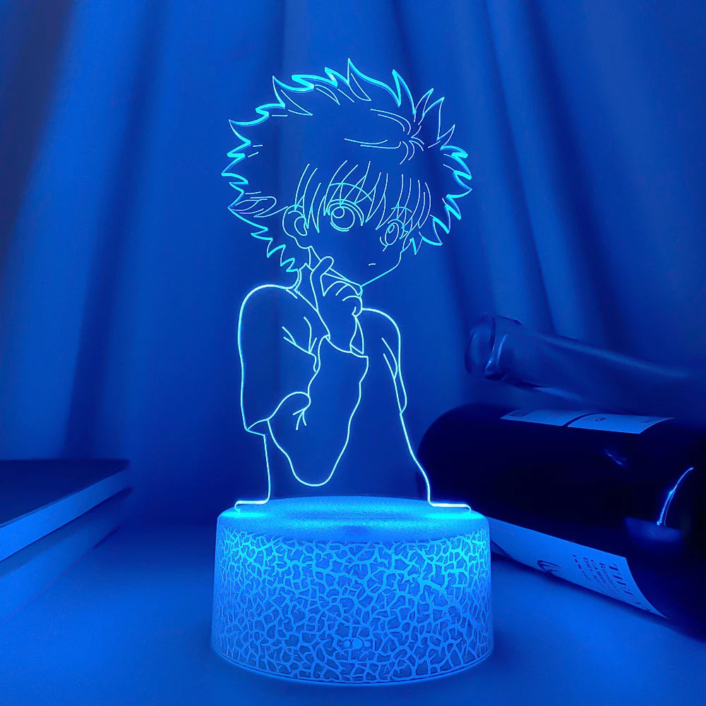 3d Led Lamp Anime Hunter X Hunter Killua for Bedroom Decor Nightlight Birthday Gift Acrylic Hunter X Hunter Killua 3D LED Lamp