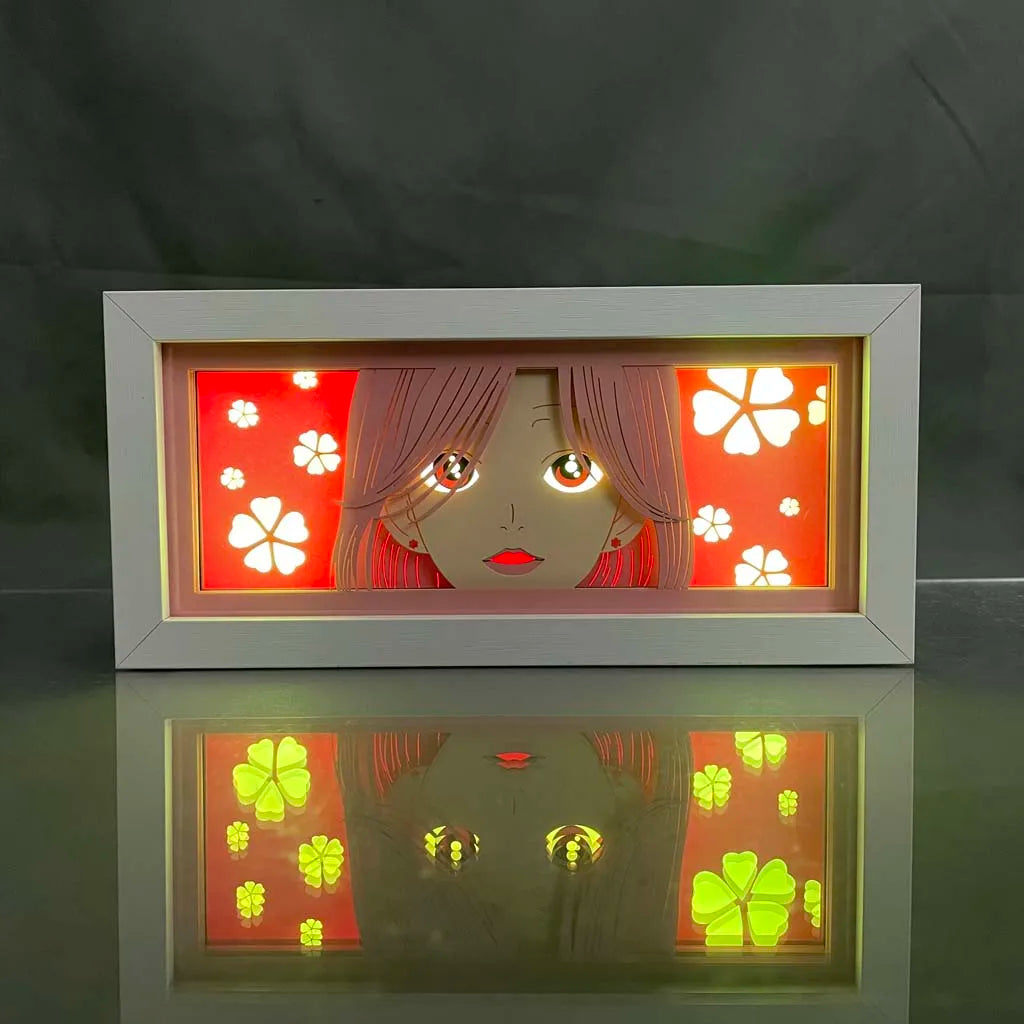 Anime Light Box Nana Komatsu for Children Bedroom Decoration Manga LED Night Light Hachi Paper Cut Lightbox Beside Lamp
