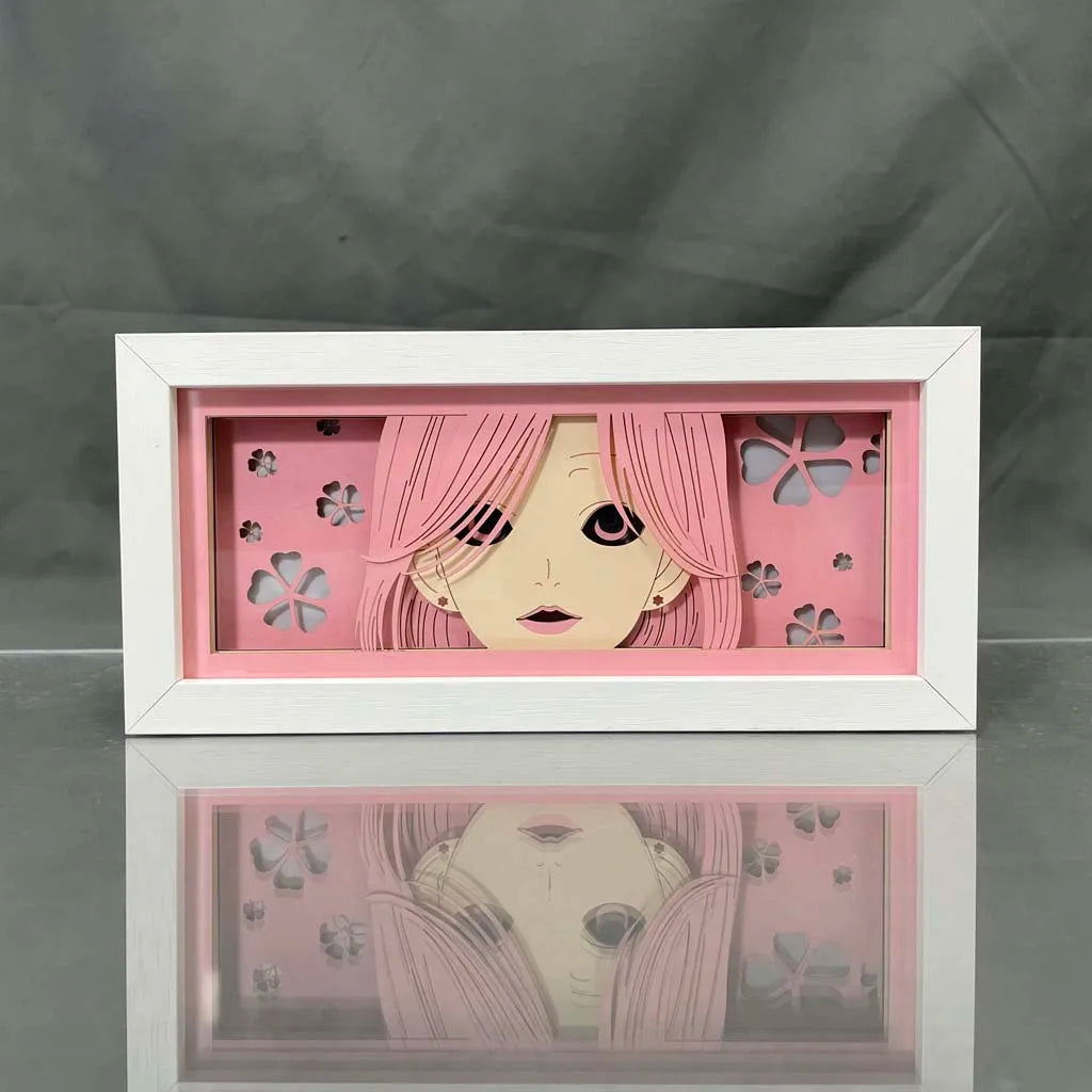 Anime Light Box Nana Komatsu for Children Bedroom Decoration Manga LED Night Light Hachi Paper Cut Lightbox Beside Lamp