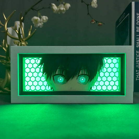 Lightbox Yoichi Isagi Blue Lock for Room Decoration Manga Paper Cut Table Desk Lamp Anime Light Box Blue Lock