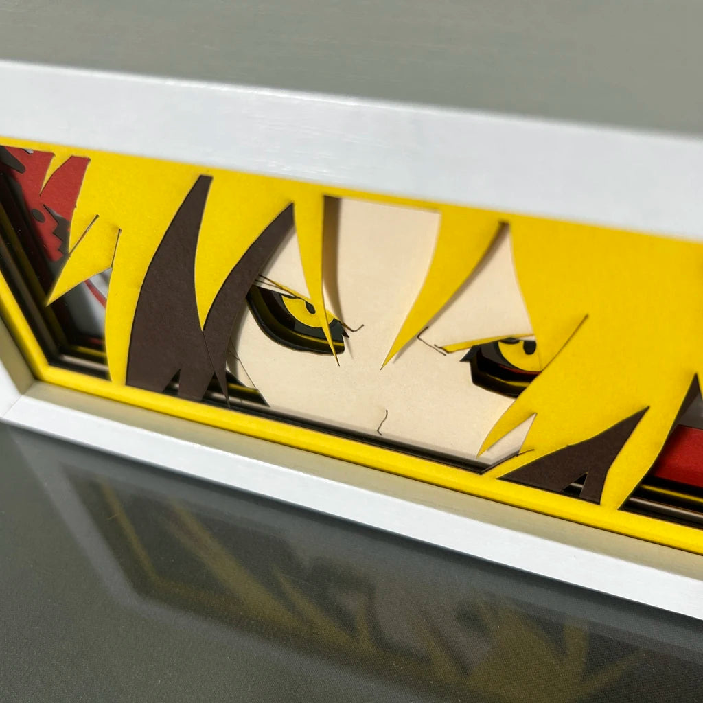 Paper Cut Anime Led Light Box Fullmetal Alchemist Edward Elric Lightbox Desk Light